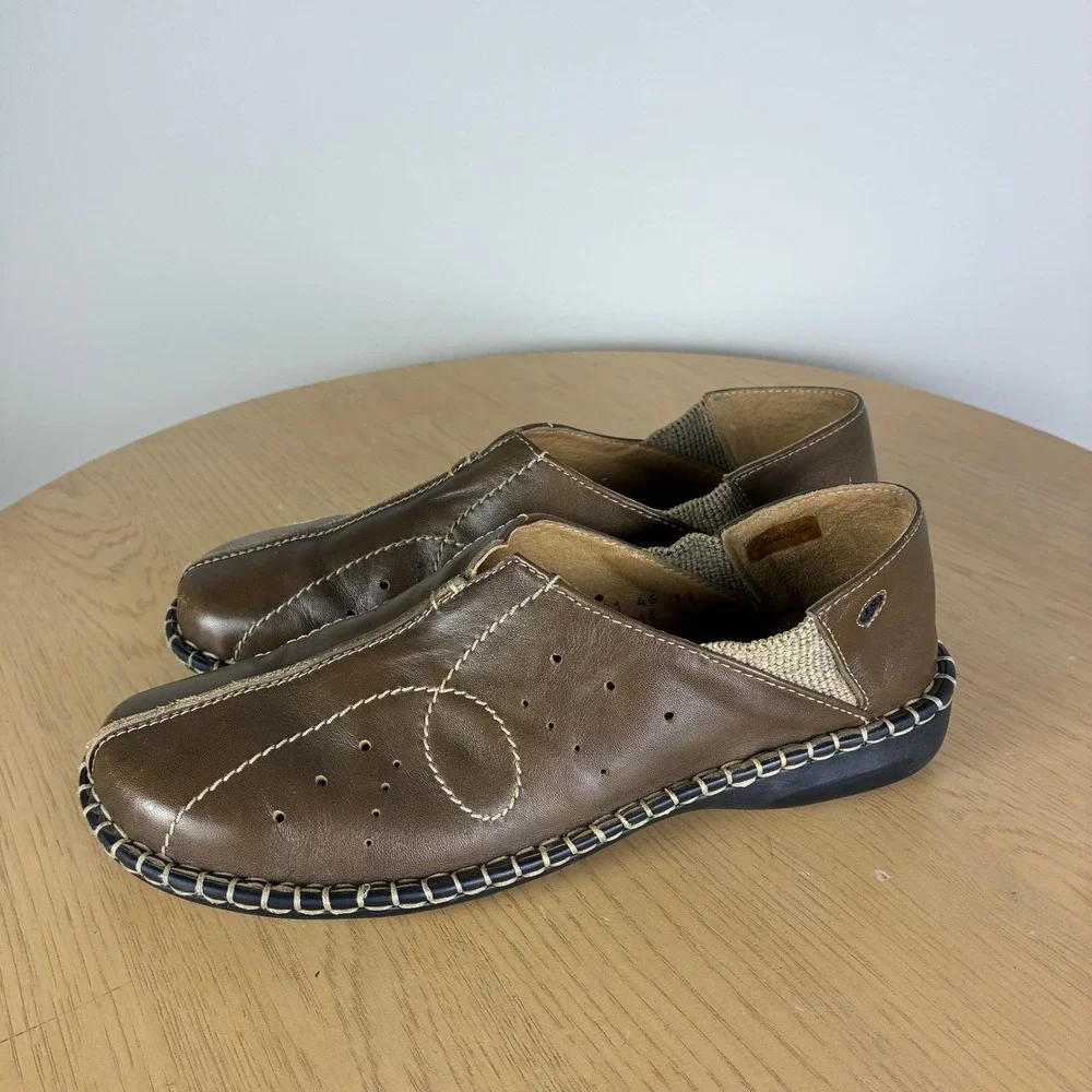 Josef Seibel Brown Slip On Loafer Contrast Stitch Flats Women's EU 38 US 7.5